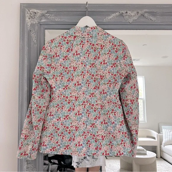 J. Crew Liberty Fabric Campbell Poppy & Daisy‎ Floral Blazer Jacket Womens 2 - Picture 4 of 8